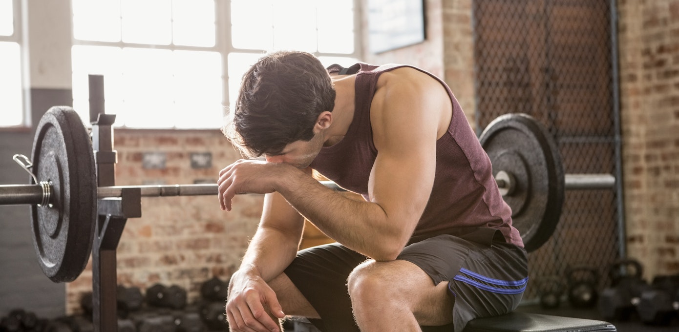 An image depicting a person suffering from decreased exercise tolerance symptoms